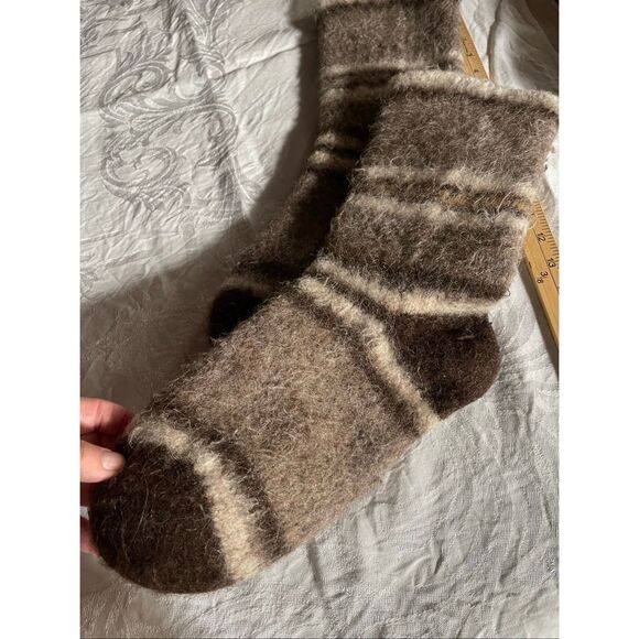 Vintage Icelandic wool thick mukluk liners boot liners ski lodge slippers. No si - Picture 8 of 8